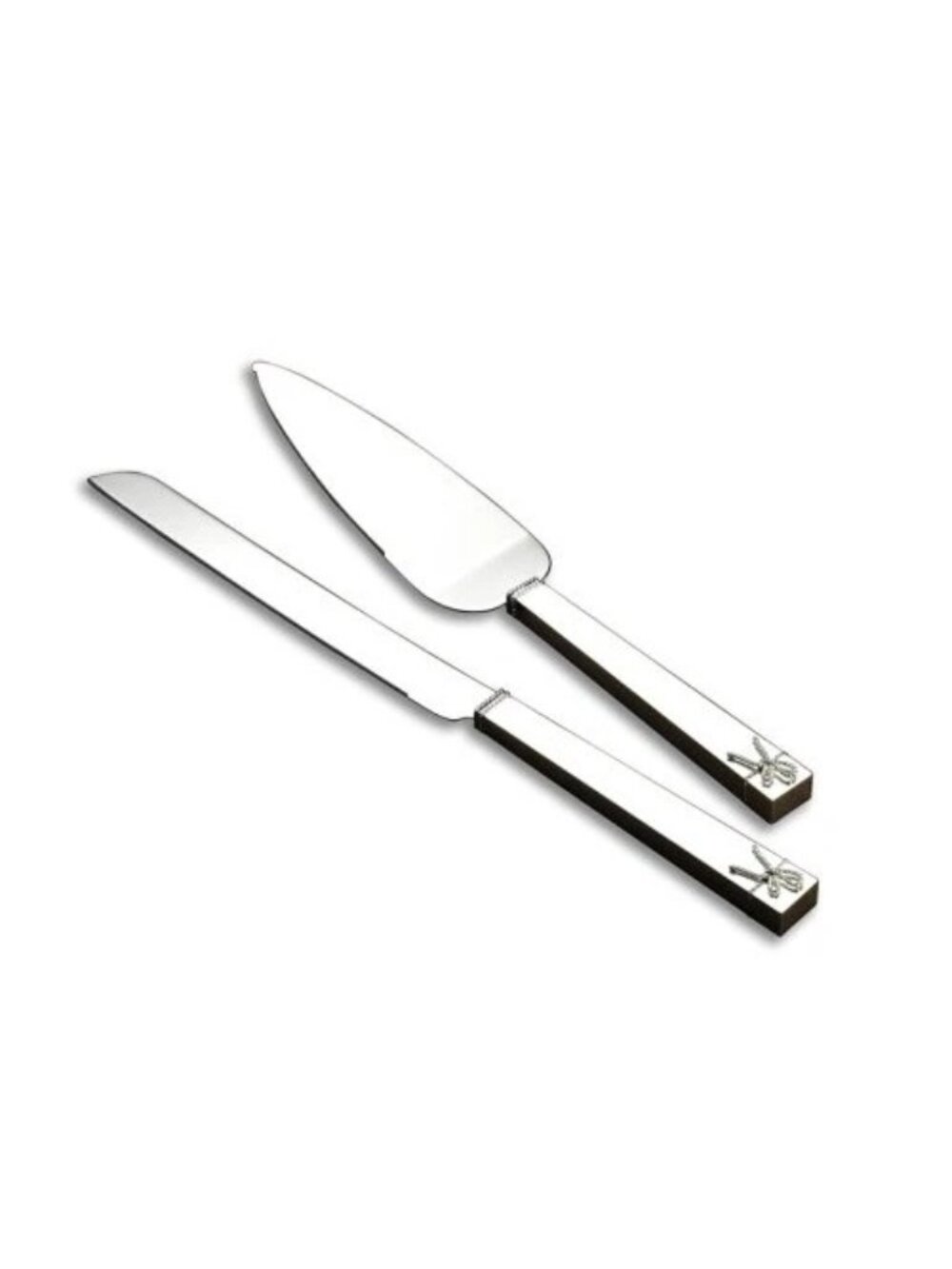 Vera Wang Wedgwood Love Knots Cake Knife & Server Set Silver Plated Wedding NWT - Picture 1 of 12